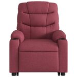 vidaXL Fauteuil inclinable de massage électrique Rouge bordeaux Tissu