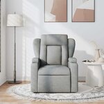 vidaXL Fauteuil de massage inclinable Gris clair Tissu
