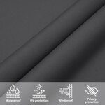 vidaXL Voile de parasol Tissu Oxford rectangulaire 5x7 m Anthracite