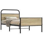 vidaXL Cadre de lit sans matelas 90x200cm chêne sonoma bois ingénierie