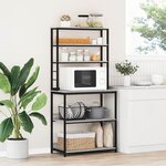 vidaXL Étagère de cuisine Gris Sonoma 80 x 40 x 168 cm