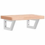 vidaXL Étagère de vasque murale acier et bois massif de hêtre