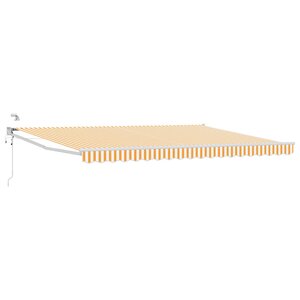 vidaXL Auvent rétractable électrique Jaune et blanc 4 x 2 m