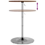 vidaXL Table de bar marron foncé Ø60x89 5 cm bois massif de chêne