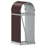 vidaXL Porte-bûches marron 40x45x100 cm acier galvanisé