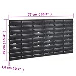 vidaXL Ensemble d'étagères d'atelier 35 Pièces Rouge et noir 77x39 cm PP