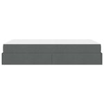 vidaXL Cadre de lit avec matelas Gris foncé 120 x 190 cm tissu
