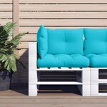 vidaXL Coussins de palette lot de 3 turquoise tissu Oxford
