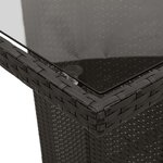 vidaXL Ensemble à manger de jardin 11 Pièces coussins noir résine tressée