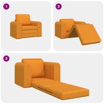 vidaXL Canapé Lit au Sol 2-en-1 Jaune Foncé 98x71x83 cm Tissu