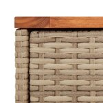 vidaXL Table d'appoint de jardin dessus en bois beige 58x27 5x55 cm