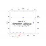 Chambre froide négative & groupe négatif - hauteur 2200 mm - combisteel -  - 2700 x 2400