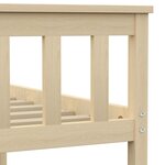 vidaXL Cadre de lit bois clair bois de pin massif 160x200 cm