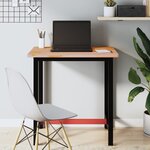 vidaXL Dessus de bureau 80x55x2 5 cm bois massif de hêtre