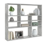 vidaXL Étagère murale Gris béton 90x16x78 cm Bois d’ingénierie