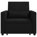vidaXL Canapé Lit Simple Noir 90 x 165 x 87 cm tissu