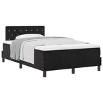 vidaXL Lit à ressorts avec matelas Noir 120 x 200 cm Velours
