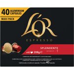 Capsules Café Espresso - Splendente, pour machine Nespresso, intensité : 7, boîte de 40 (paquet 40 unités)