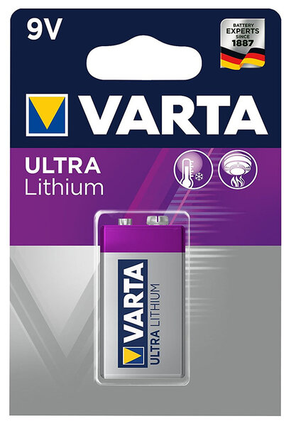 Varta Ultra Lithium pile 9V 6LR61 (lot de 2)