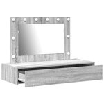 vidaXL Table de Toilette Gris 100 x 40 x 70 cm Bois d'ingénierie