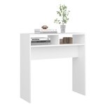 vidaXL Table console Blanc 78x30x80 cm Aggloméré