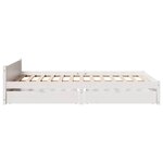 vidaXL Cadre de lit sans matelas blanc 135x190 cm bois de pin massif