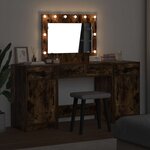 vidaXL Table de Toilette avec tiroir 3 Pièces Marron 40 x 41 x 75 cm