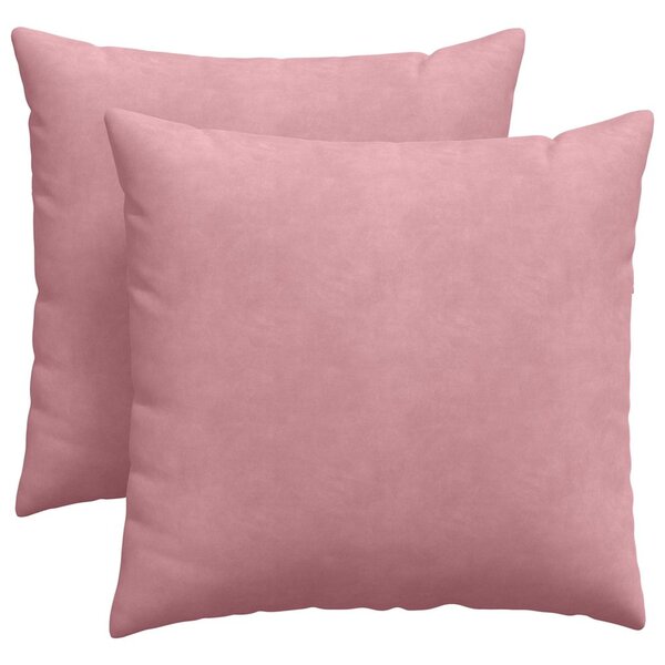 vidaXL Coussins de canapé 2 Pièces Rose 45 x 45 cm