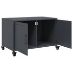 vidaXL Meuble TV anthracite 68x39x43 5 cm acier