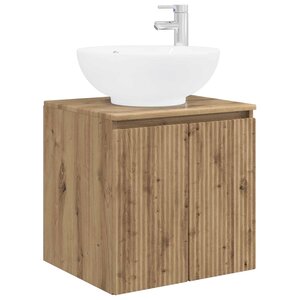 vidaXL Vanité de lavabo mural Chêne artisanal 49 5 x 44 5 x 65 cm