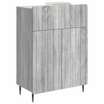 vidaXL Buffet Sonoma gris 66 x 34 5 x 92 cm Bois d'ingénierie