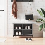 vidaXL Armoire à chaussures sonoma gris 69x35x50 cm bois d'ingénierie