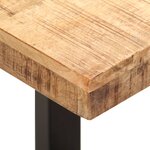 Banc banquette 110 x 35 x 46 cm bois de manguier brut massif et acier 02_0010929