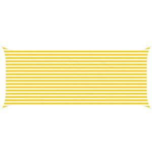 vidaXL Voile d'ombre Jaune et blanc 6 x 2 5 m 100 polyester Oxford