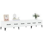 vidaXL Meuble TV Blanc brillant 150x34 5x30 cm Bois d'ingénierie