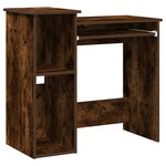 vidaXL Bureau avec étagères chêne fumé 84x40x78 cm bois d'ingénierie