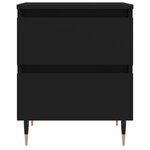 vidaXL Tables de chevet 2 Pièces noir 40x35x50 cm bois d’ingénierie
