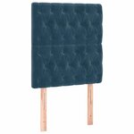 vidaXL Sommier à lattes de lit et matelas et LED Bleu foncé 90x200 cm