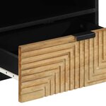 vidaXL Meuble TV marron 80x33x46 cm bois massif de manguier