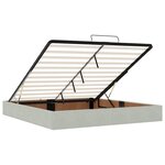 VidaXL Cadre de lit ottoman et matelas gris clair 160x200cm velours