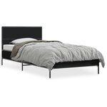 vidaXL Cadre de lit sans matelas noir 75x190 cm