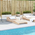 vidaXL Chaise longue 205x80x31 5 cm bois massif de pin
