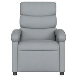 vidaXL Fauteuil de massage inclinable électrique gris clair tissu