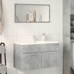 vidaXL Armoire de lavabo de salle de bain gris béton bois d'ingénierie