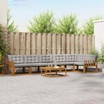 vidaXL Ensemble de canapés d'extérieur 7 Pièces Gris Naturel et Clair