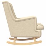 vidaXL Chaise à bascule Crème 62 x 80 x 85 cm tissu