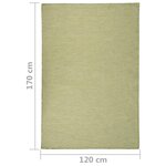 vidaXL Tapis à tissage plat d'extérieur 120x170 cm Vert