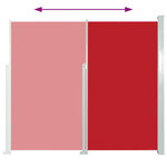 vidaXL Auvent latéral rétractable de patio 100x500 cm Rouge