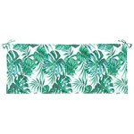 vidaXL Coussin de banc de jardin motif de feuilles 120x50x7 cm