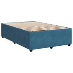 vidaXL Sommier à lattes de lit et matelas bleu 120x190 cm velours